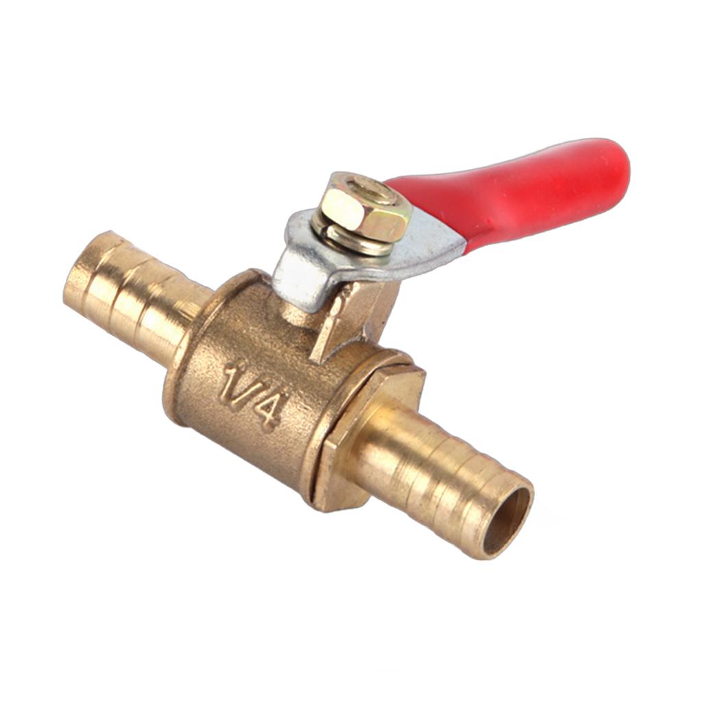 5pcs Brass Barb Valves Ball Valves Shut-off Valvs Safe & Reliable Valves Convenient Option for Household Pipelines