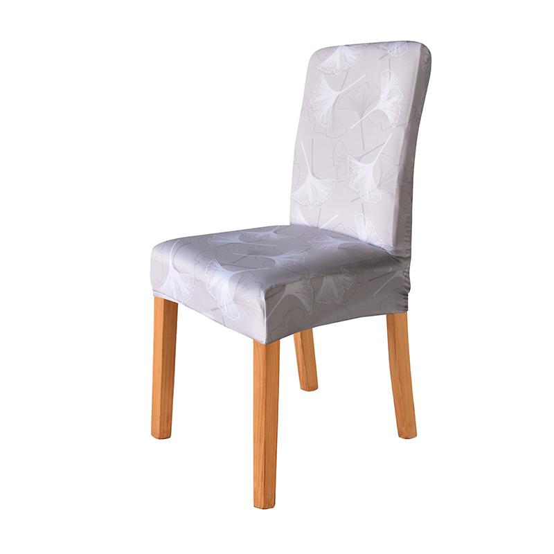 Chair Cover With Cream Flowers Pattern