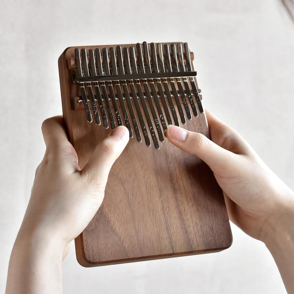 Hacoa Kalimba 17-Key Natural Wood Ethnic Instrument Solid Cherry Easy-to-Play Warmth Healing Sound