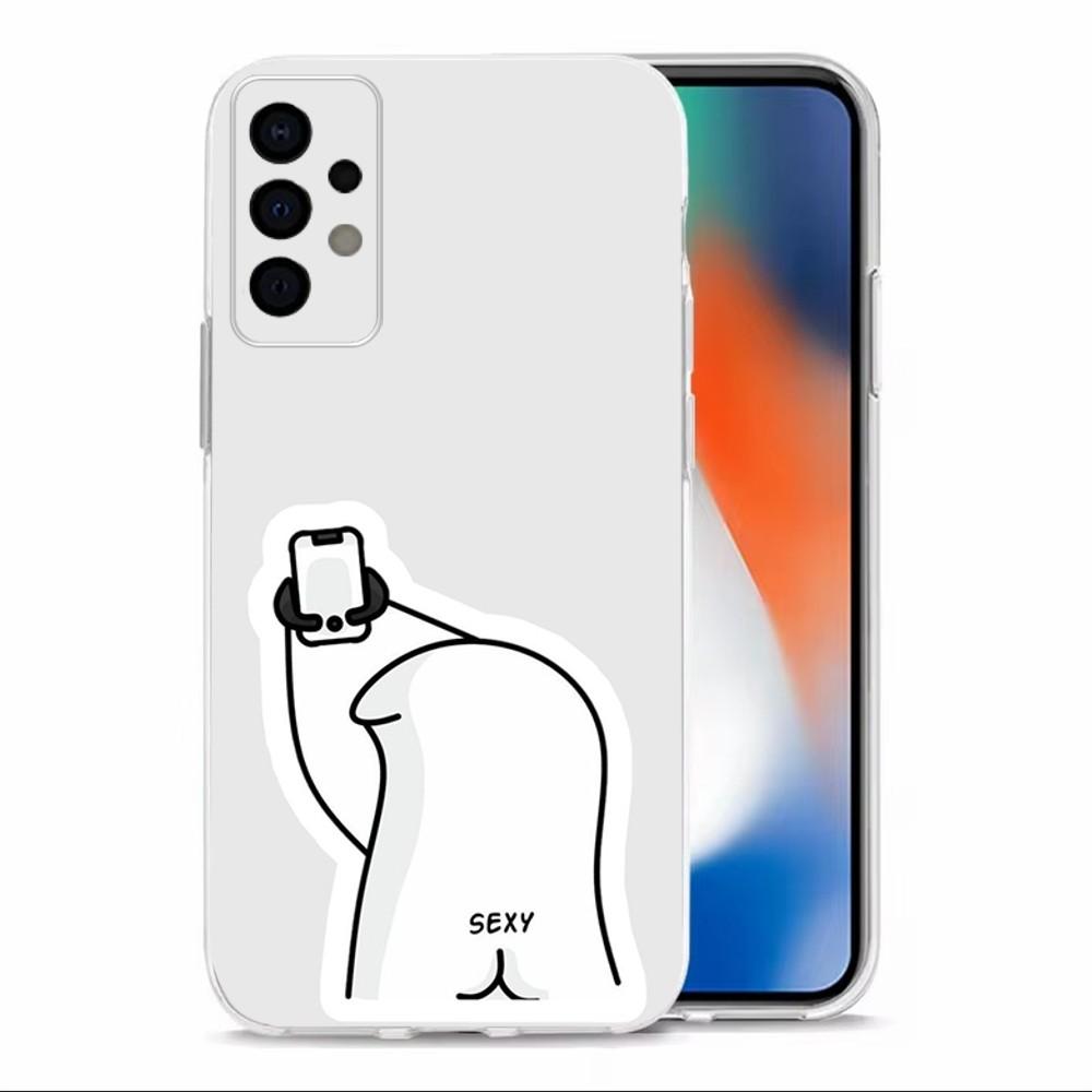 

Funny C-Celular Flork Phone Case For Samsung Galaxy A71,70,52,40,51,31,A50,21S,30S,Note20ultra Transparent Cover samsunga50