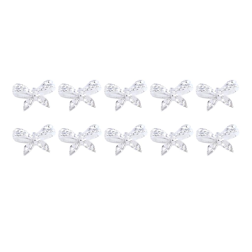 3D Nail Art Charms Bow-Nail Rhinestones Nail Gems Alloy Butterfly-Nail Crystals Diamonds for DIY Nail Art Decorations