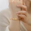  Hollow Sun Moon Bracelet Stainless Steel Fashion Rhombus Geometric Bracelets for Women Men Party Jewelry Gift