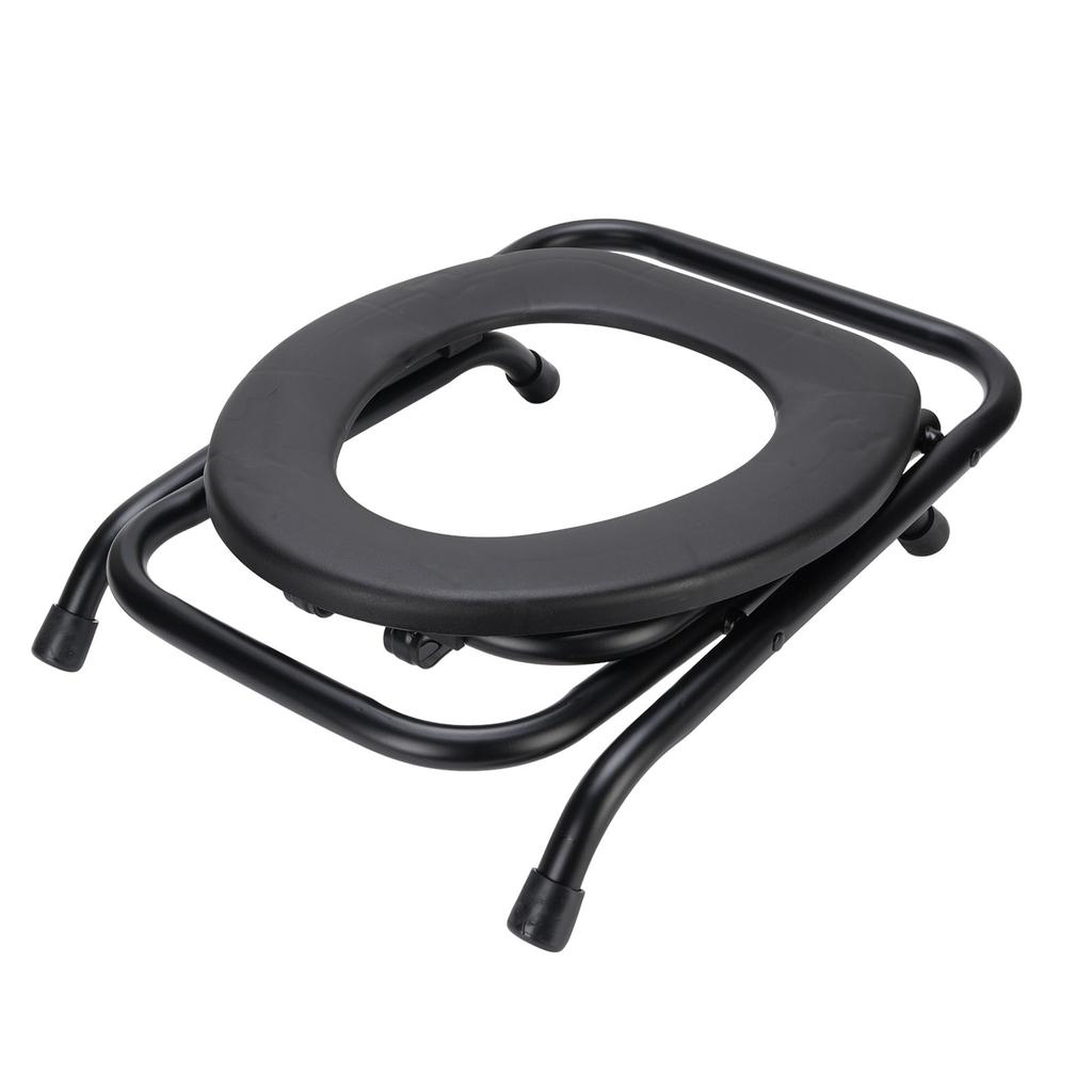 Skladacia komodná toaletná stolička Železná Protišmyková Ergonomické komodné sedadlo pre dospelých Cestovná 15-palcová výška