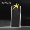 Customized Crystal Trophy with Metal Pendant, Beveled Version Trophy, Customized Award, Company Award, Staff, Free Engraving 1Pc