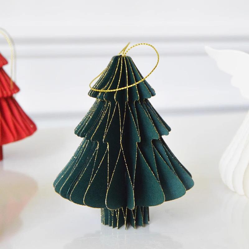 Christmas Honeycomb Ball & Bell Ornaments for Tree and Wall Decoration