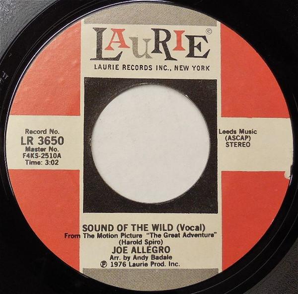 

7inch Record JOE ALLEGRO - Sound Of The Wild LR3650 Laurie Records 1976 US Pop Used