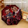 8‑Rib Automatic Umbrella, Chucky Design Foldable Umbrella for Sun Rain Protection Travel