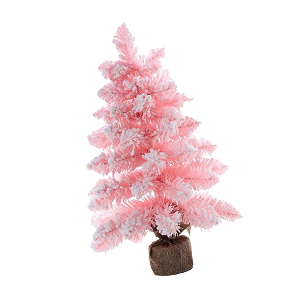 Weihnachtsbaum für den Schreibtisch, dekorativ, süß, schön, PVC, kompakt, Mini-Weihnachtsbaum in Rosa für Zuhause, Café