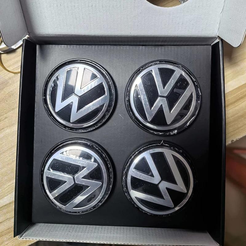 2026 Hot 4pcs 56mm 65mm VW floating Car Wheel Center Caps Hubcap Cover For VW Jetta MK5 Golf Passat styling CC Golf 3B7601171 1J0601171