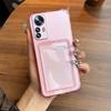 Shockproof Clear Casing for Xiaomi 12T Pro,12T,12X,Mi 12 Lite,Redmi Note 12S 4G with Cardholder Case