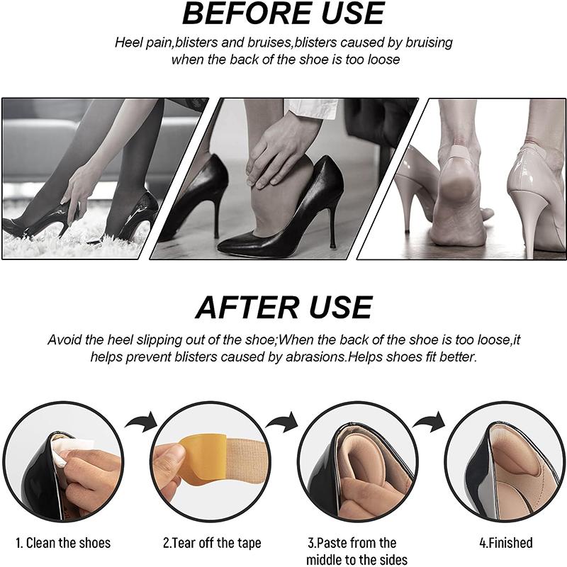1 Pair Self Adhesive Heel Pad for High Heel Sneakers Pain Relief Adjustable Heel Sticker Protector