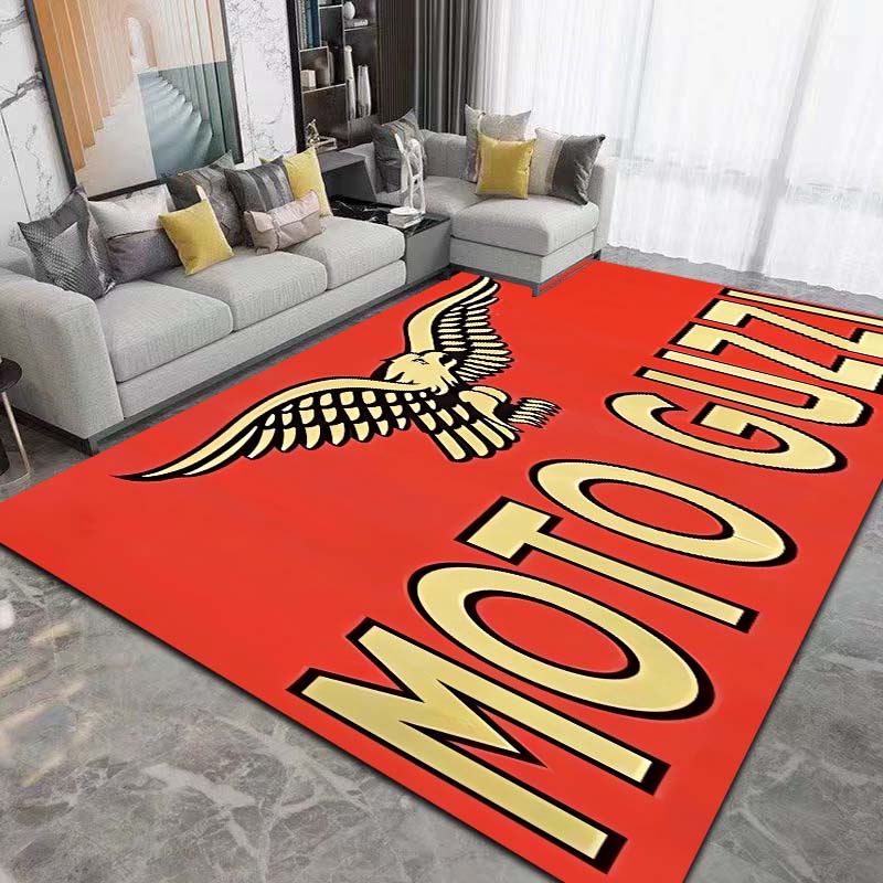 2026 Neuer Retro-Motorrad G-Guzzi Bedruckter Teppich Wohnzimmer Schlafzimmer Dekoration Couchtisch Tisch Rutschfester Eingangsteppich Geschenk