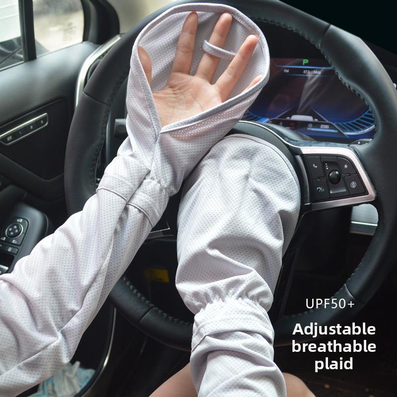 1 Pair Anti-sunburn Sleeve Summer Uv Solar Arm Sleeves Women's Driving Sun Protection Long Sleeve Anti-UV Cycling Sleeves Loose