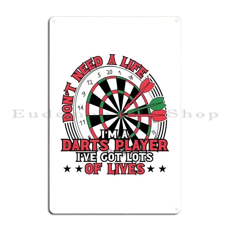 Darts Player Metal Signs Create Rusty Wall Decor Cinema Create Tin Sign Poster 20x30cm(7.8x11.8inch)