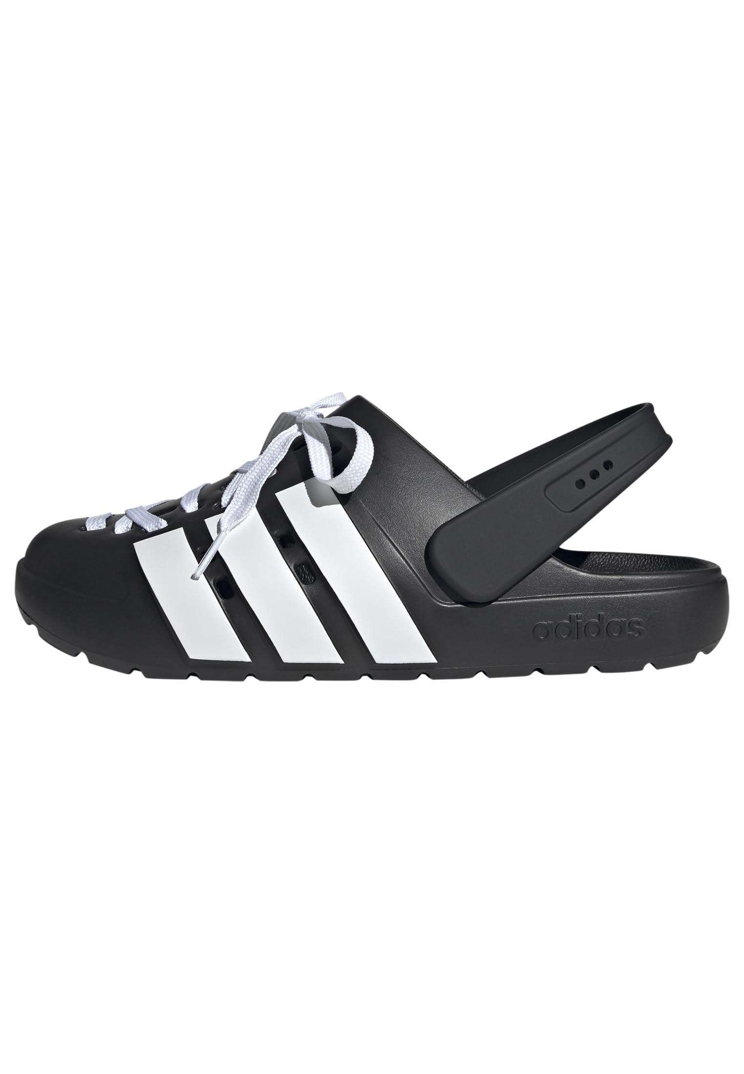 

Спортивные сандалии Adilette Clog NRB35 Основной черный см [Adidas] Черный/Белый/Основной (JR4025) +26,5