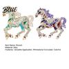 Elegant Horse Accessory Colorful Brooch Rhinestone Encrusted Alloy Lapel Pin