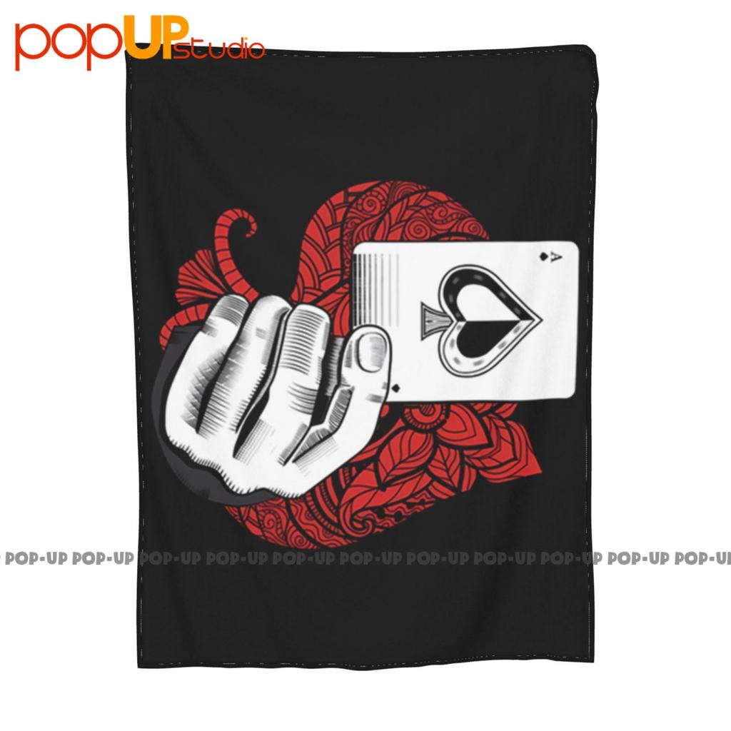 Poker Game Playing Cards Gambler Hands Casino Holdem Ultra-Soft Blanket Quilt Winter Sofa Cover Bed Covers