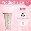Aesthetic Bowknot Plastic Water Bottle for Iced Coffee and Tea