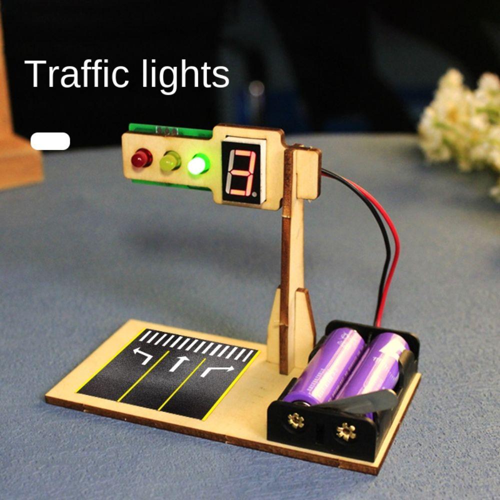 Wooden Traffic Light Model Handmade Craft Traffic Lights Model  Kids Education