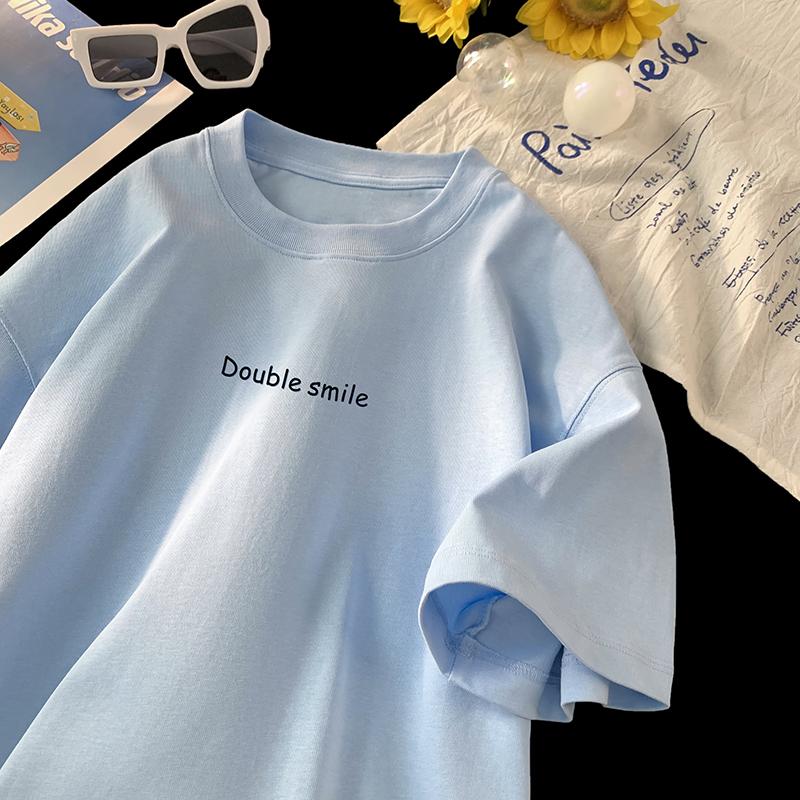 Trendové potisknuté tričko Dámské Dámská trička Letní Krátký rukáv Tričko Top Potisk Páry Výroční dárky