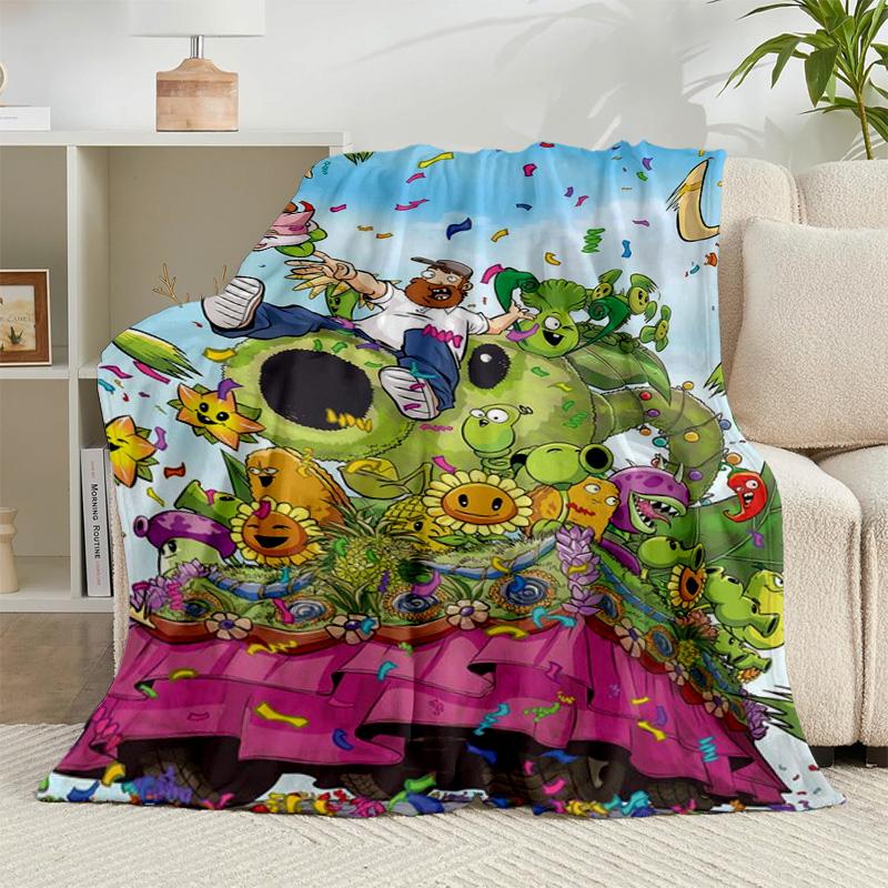 1PC Zombie Party  Flannel Blanket Gift, Suitable for Both Men And Women, Soft Ideal for Beds And Sofa, Birthday Or Christmas Gift