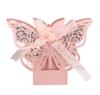 10 Pcs Hollow Butterfly Gift Paper Boxes Creative Laser Cutting Wedding Candy Dragee Box Cookie Carton Wrapping Package