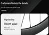 700C Ultra-Light Carbon Fiber Road Bike Wheelset with High Profile and Disc Brake Compatibility