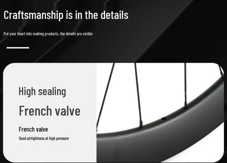 700C Ultra-Light Carbon Fiber Road Bike Wheelset with High Profile and Disc Brake Compatibility
