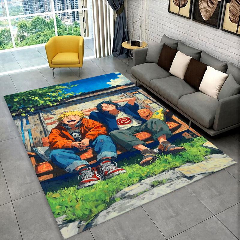 Anime N-Naruto Cartoon Itachi Carpet Rug for Playroom Bedroom Living Room Sofa Home Decor,kid Area Rug Non-slip Floor Mat Gift
