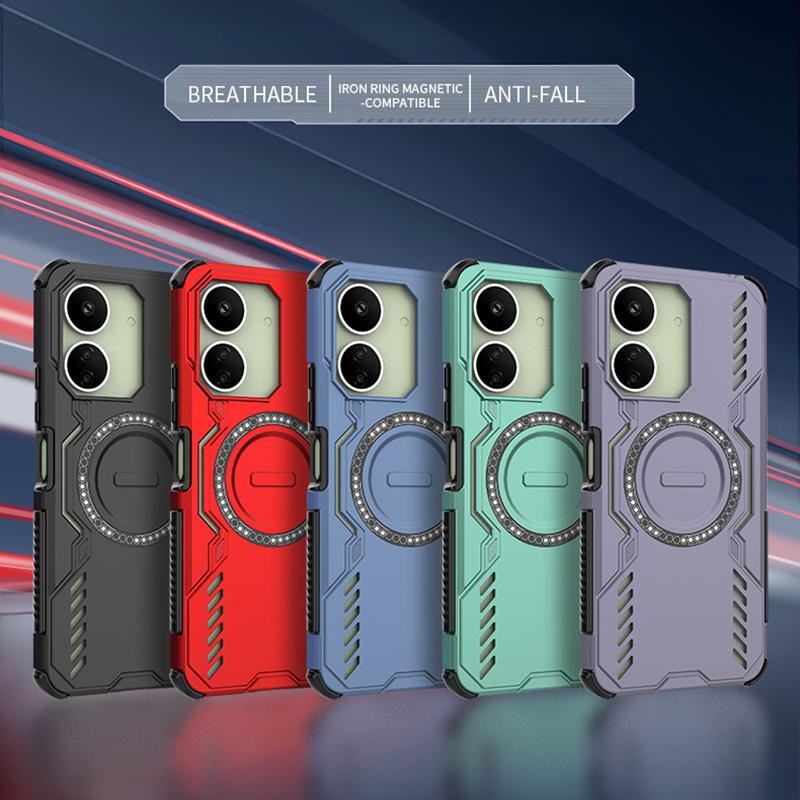 Magnetic Heat Dissipation For Xiaomi Redmi 13C 4G Case Xiaomi Redmi 13C 4G Cover Magsafe Wireless Charge Phone Cover Redmi 13C
