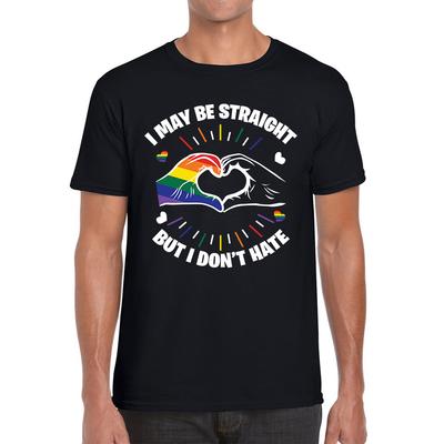 אני אולי הטרוסקסואל/ית אבל אני לא שונא/ת חולצת טי יוניסקס לגברים חולצות עליוניות לנשים Pride של הקהילה הלהטב"קית