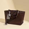 Luxury Large Capacity Women Shoulder Bag PU Leather Commuter Tote, Fashi Durable Office Work Bag, Simple Design Pure Handbag