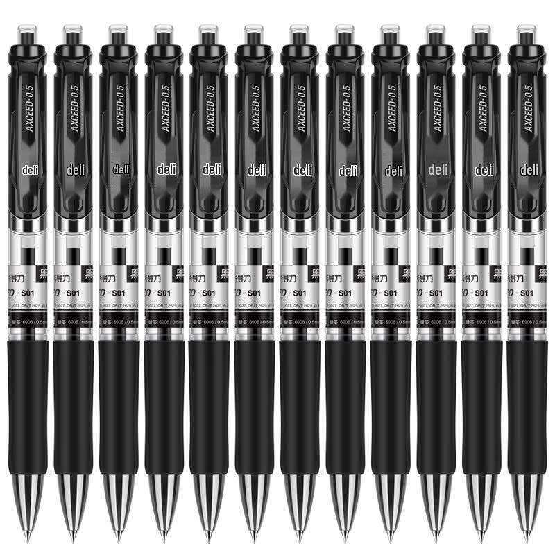 Deli S01 Retractable Gel Pen 0.5mm (24 Count)