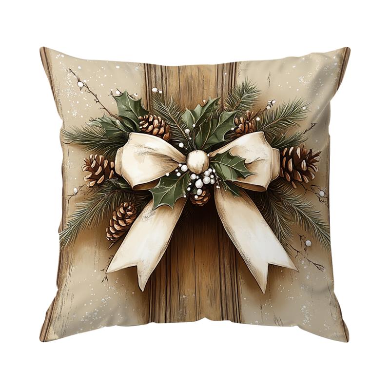 Winter Christmas Cushion Pillowcase Printed Polyester 45x45cm Throw Pillowcover Decorative Sofa Cushion Pillowslip Home Decor
