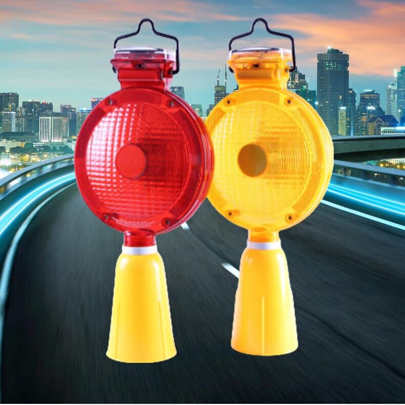 OLOMM Solar LED Verkehrswarnblinkleuchte