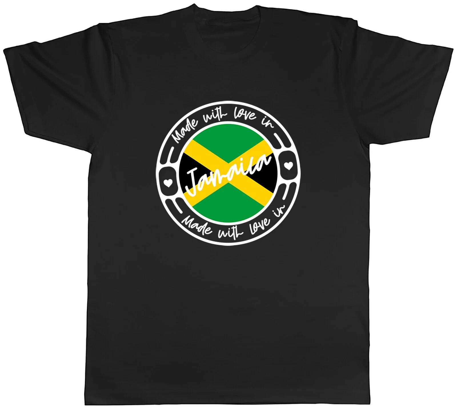 Made With Love In Jamaica Country Mens Unisex T-Shirt Tee Gift L