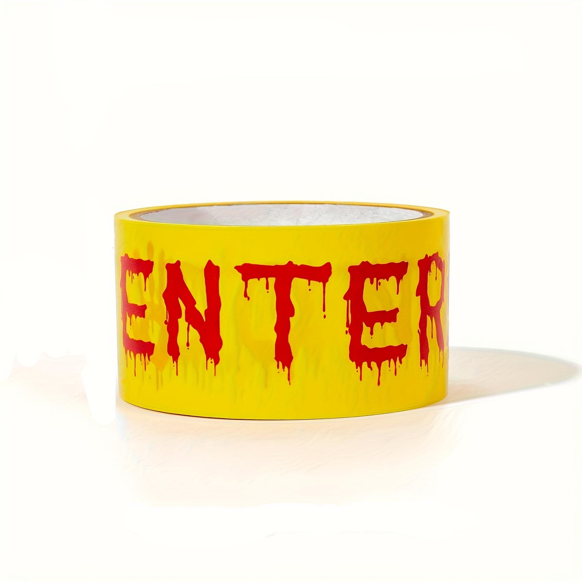 

1 шт. Предупредительная лента на Хэллоуин 1,9 дюйма x 82 фута, Предупредительная лента для украшения на Хэллоуин, Украшение для вечеринки в помещении/на улице, Вход воспрещен