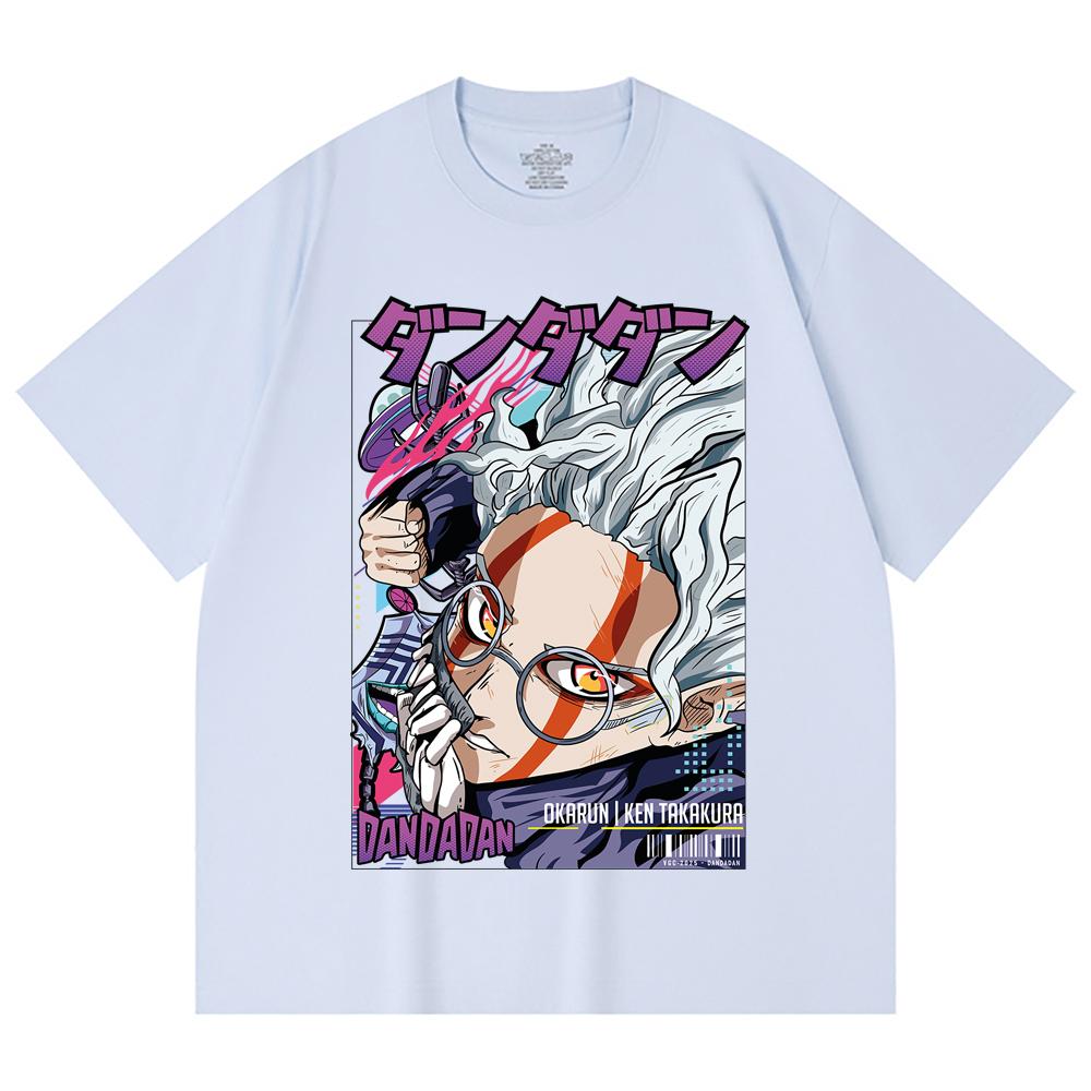 230 g/m² 100% Baumwolle Dandadan V18 Okarun Print Unisex Schweres Baumwoll-T-Shirt