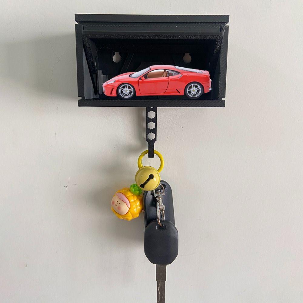 Multifunctional Wall Mount Key Rack with Opening Door Decorative Key Hanger  Wall Decoration