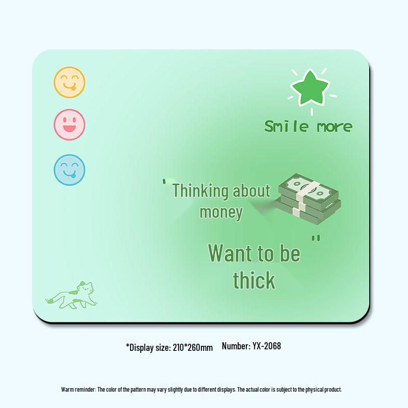Motivational Cute Cartoon Non-Slip Mouse Pad for Home Office Use