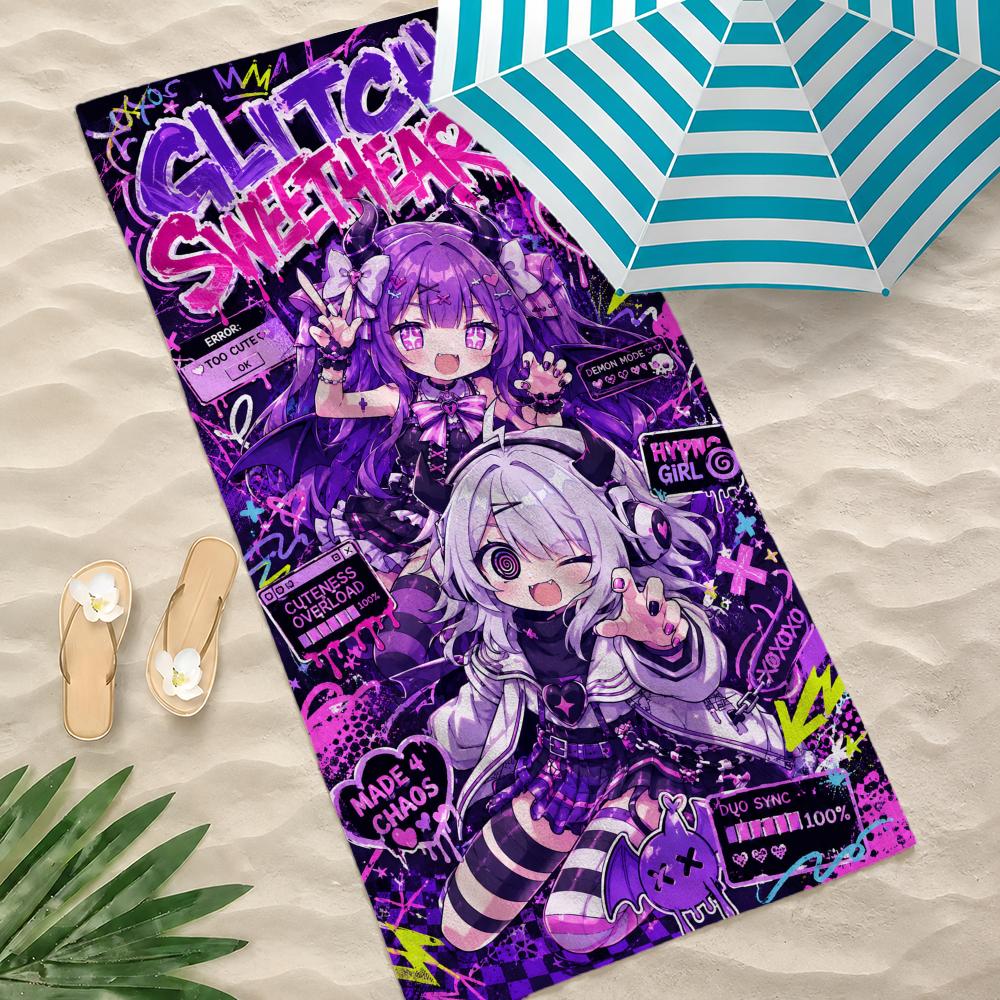 Game Yunyun Syndrome Towel Towel Beach Towel Oversized Quick Dry Towel Absorbent Soft Swim BeachTowels for Men Women