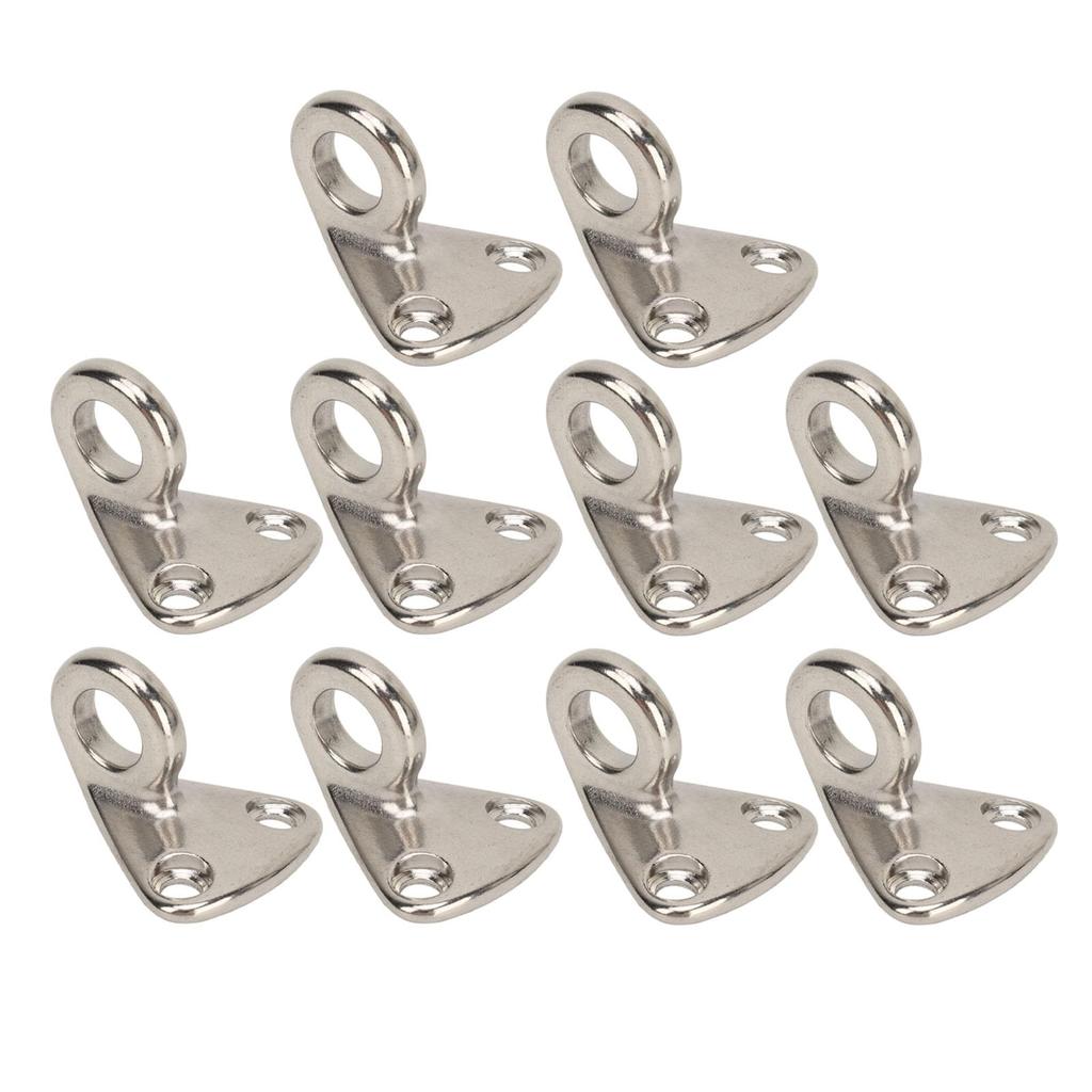 10pcs Marine Pad Eye Fender Hooks 316 Stainless Steel Marine Hanger Hook Fender Hanger Eye Plate Hanging Hook for Ship Boat Trailer