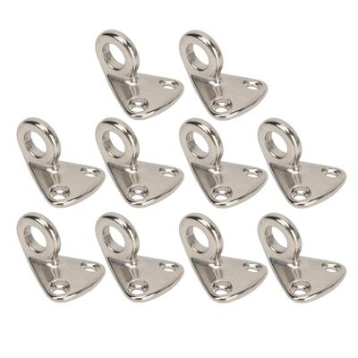 10pcs Marine Pad Eye Fender Hooks 316 Stainless Steel Marine Hanger Hook Fender Hanger Eye Plate Hanging Hook for Ship Boat Trailer