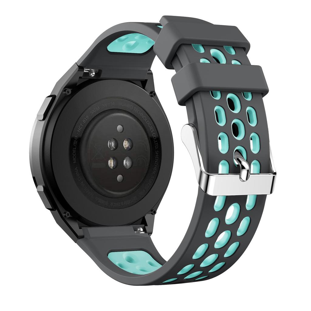 Two-Color Round Hole Silicone Watch Band Mesh Strap For  Watch GT 2E