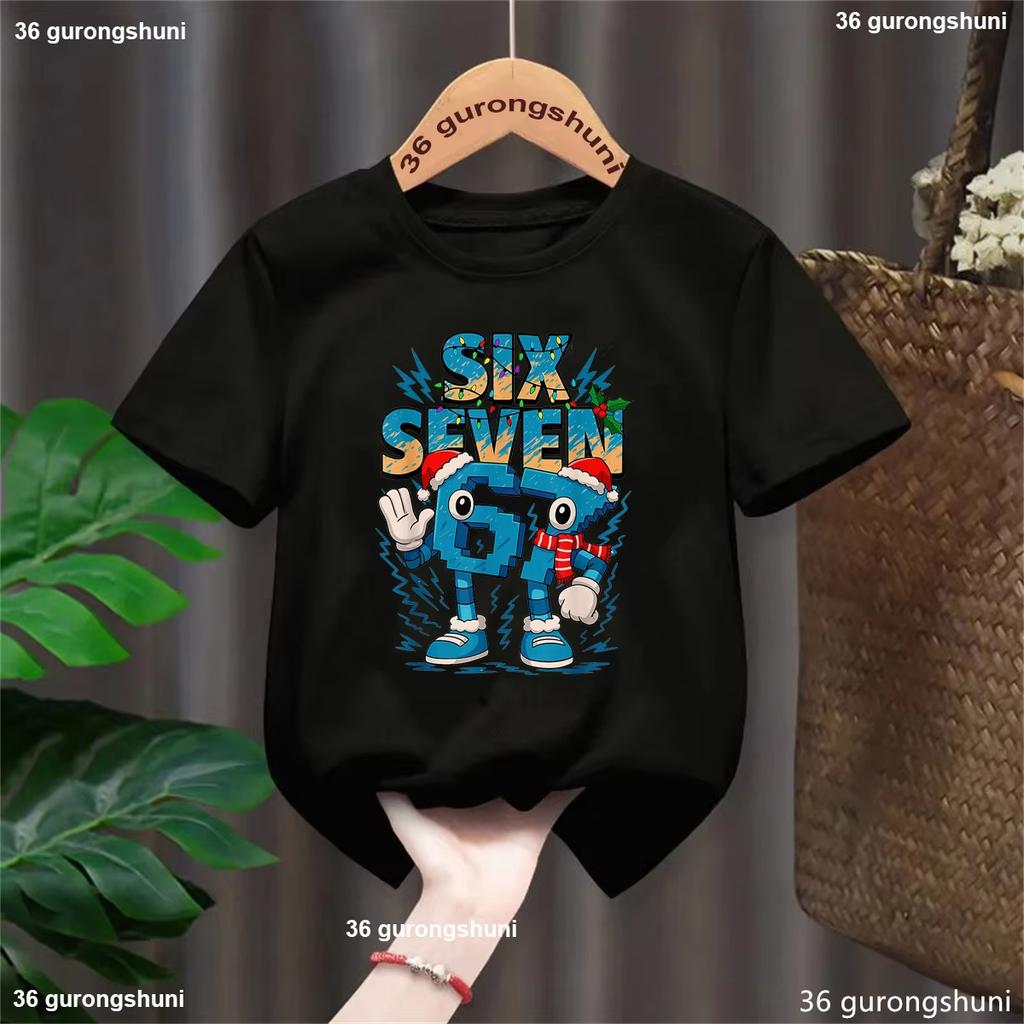 Kids 67 Themed Colorful Print TShirt Soft Cotton Fabric Breathable and Comfortable Ideal for Toddlers and Childrendf0229