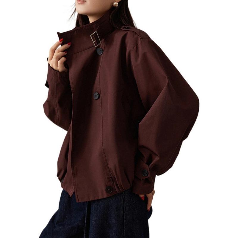 Ladies' Fashion Stand Collar Short Jacket - European & American Petite, Spring/Autumn Collection