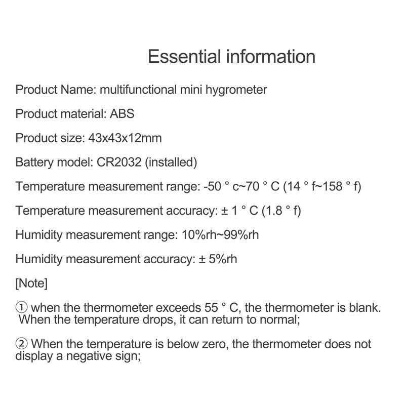 Lcd Electronic Digital Temperature Humidity Meter Thermometer Indoor Clock