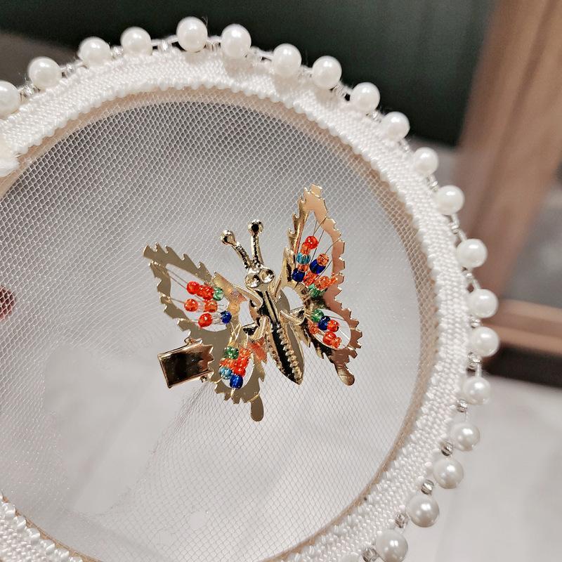 Moving Butterfly Hairpin Hanfu Fringe Hairpin Ancient Style Headdress Internet Celebrity Girl Side Clip Top Clip Bangs Clip