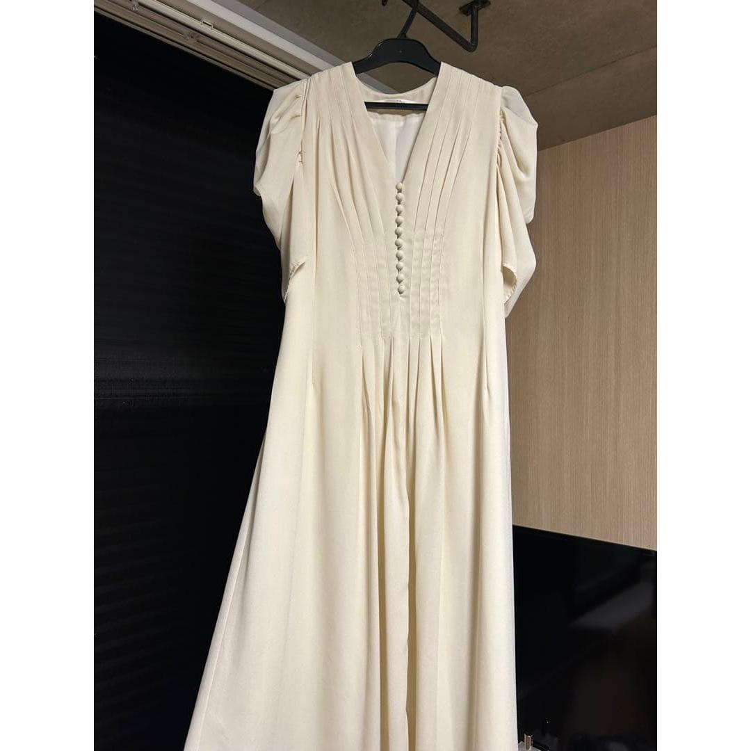 Lily brown puff sleeve dress