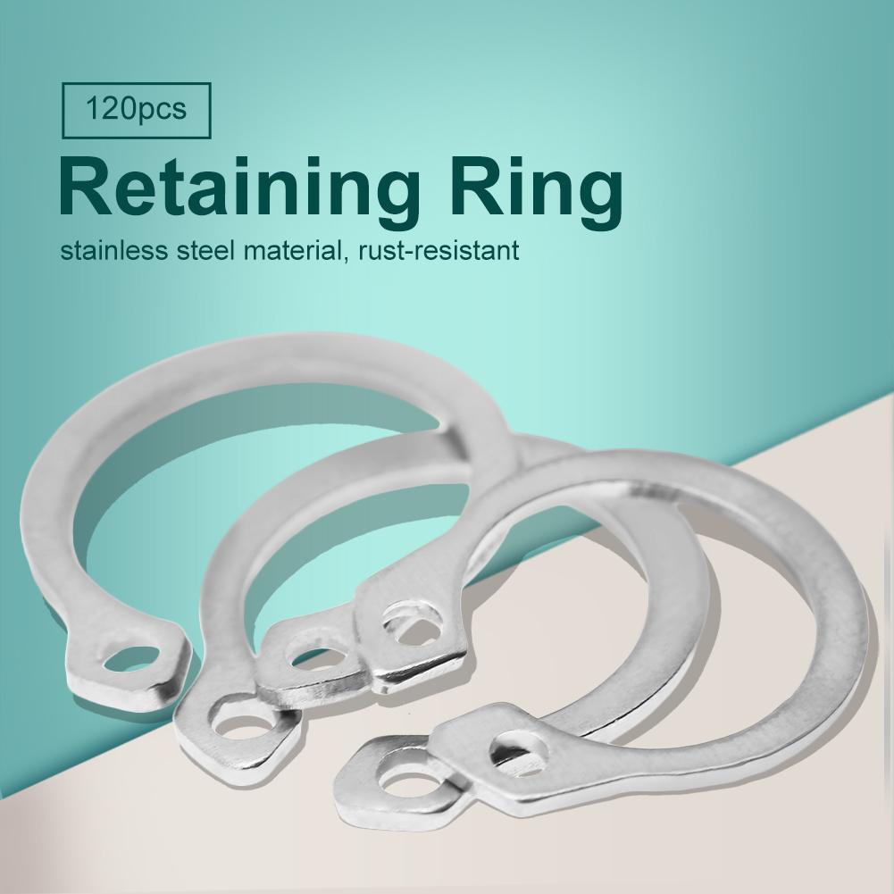 120pcs Stainless Steel Snap Retaining Ring Circlip Assortment Set 9mm   14mm with Box